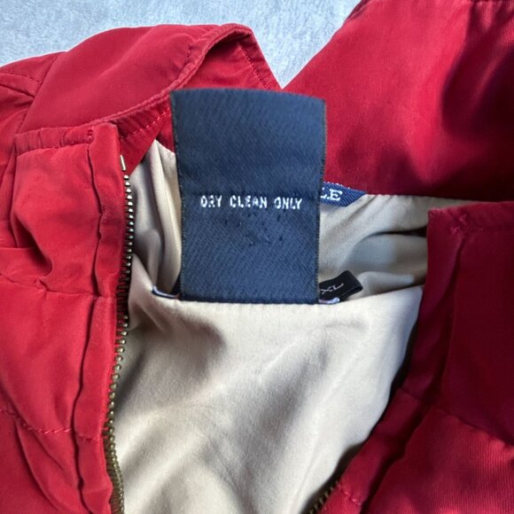 Faconnable Womens Red Quilted Padded Vest XL Zip Up Outerwear Lightweight - Picture 4 of 10